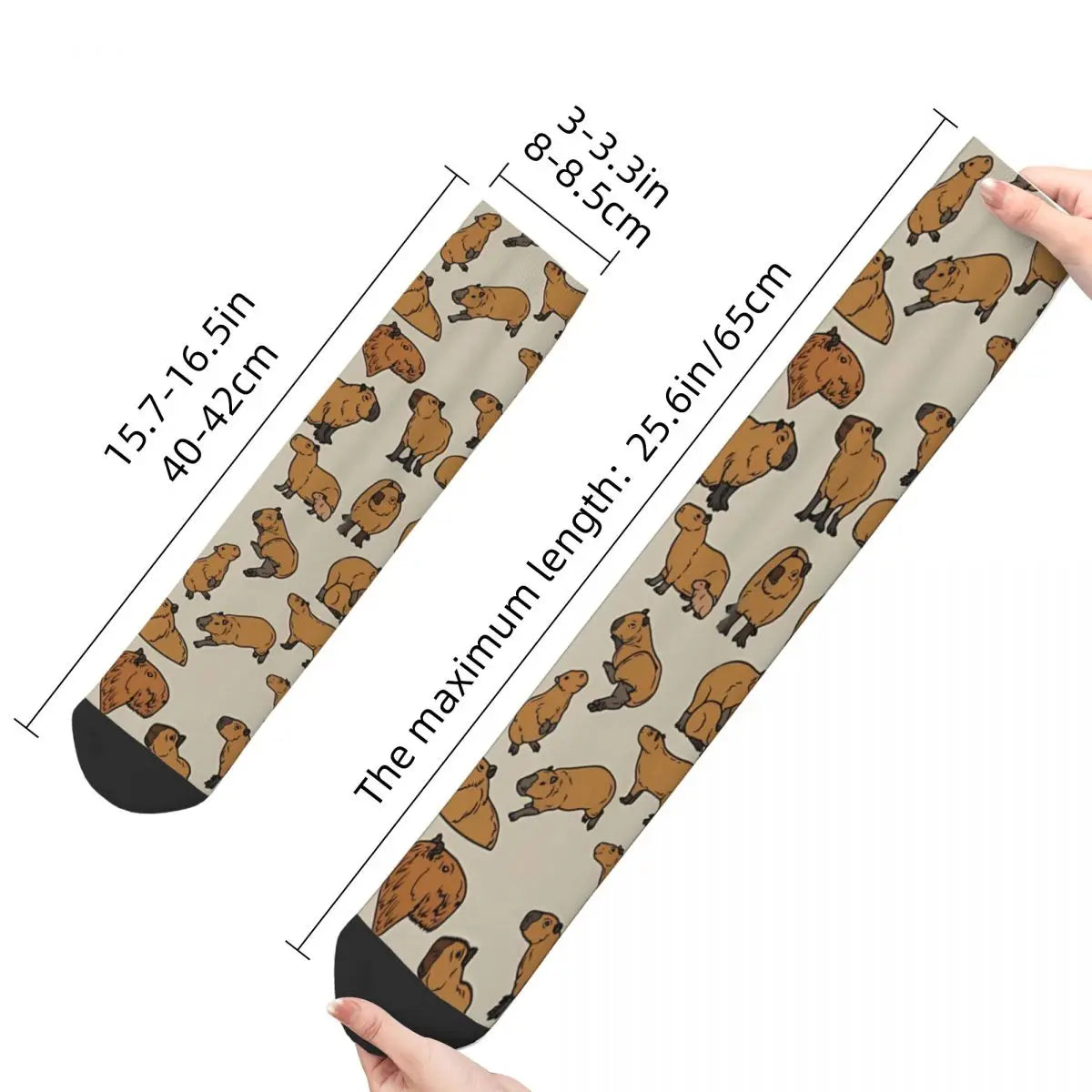 Never Enough Capybara Cartoon Socks Male Mens Women Winter Stockings Polyester