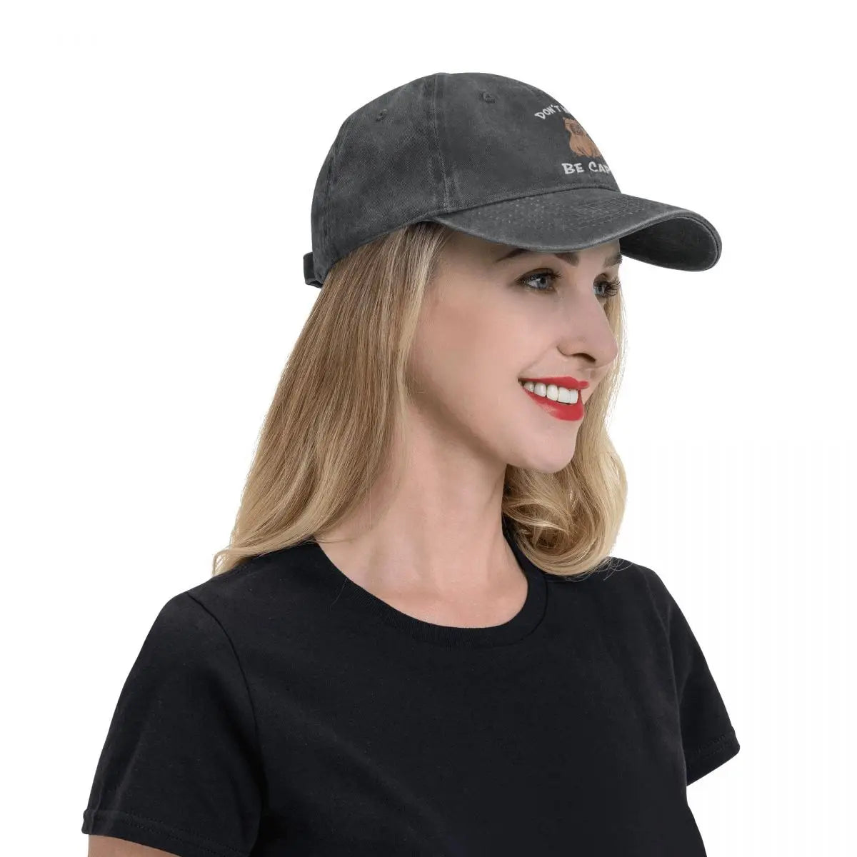 Vintage Cute Capybara Baseball Cap Unisex Distressed Denim Washed Sun Cap Don't Worry Be Capy Outdoor Caps Hat