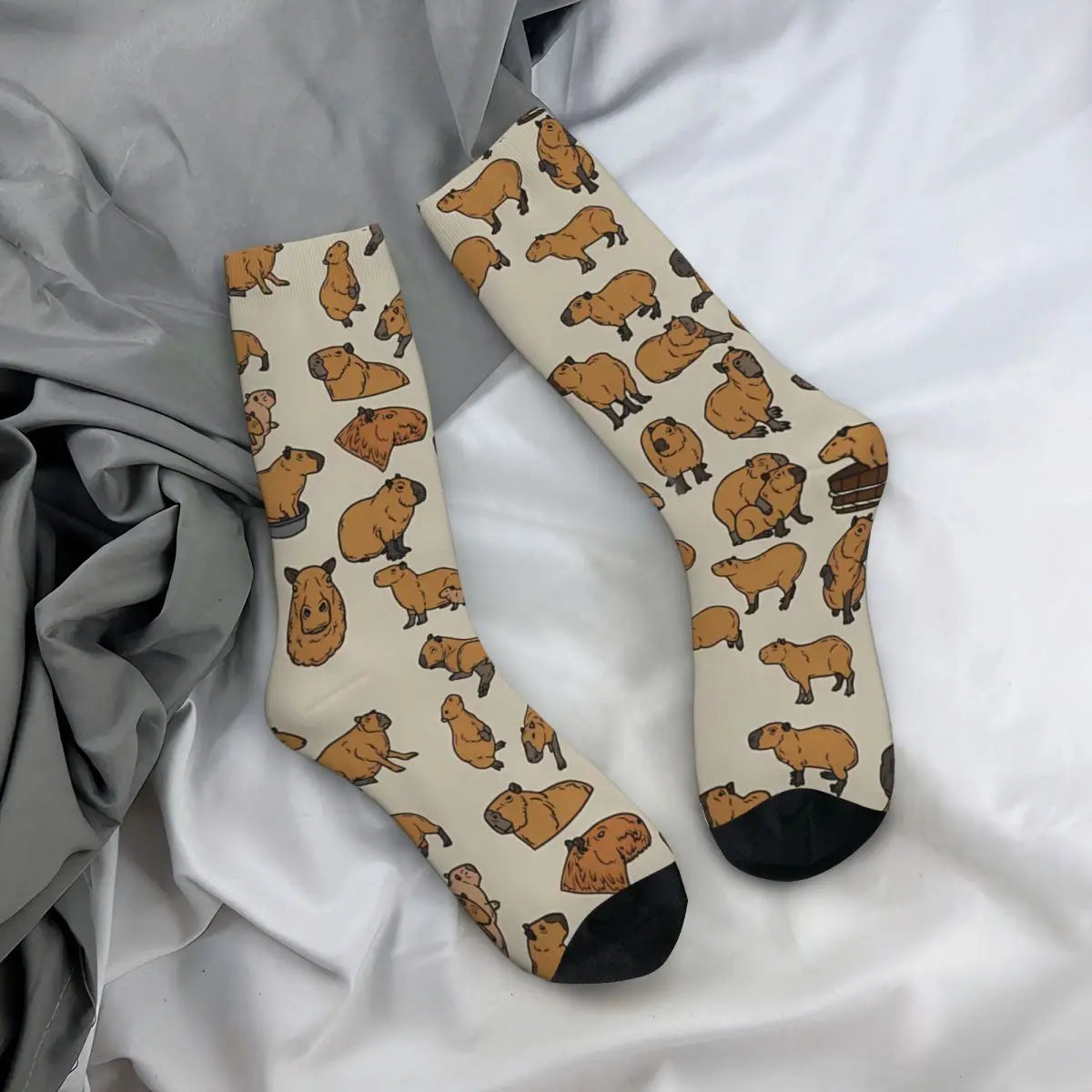 Never Enough Capybara Cartoon Socks Male Mens Women Winter Stockings Polyester