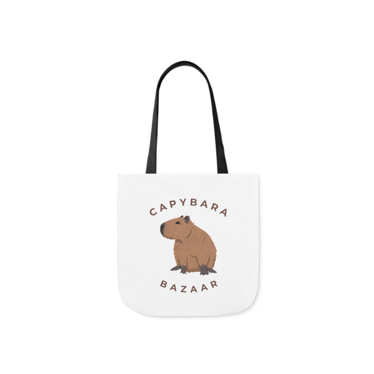 Capybara Bazaar Polyester Canvas Tote Bag (AOP)