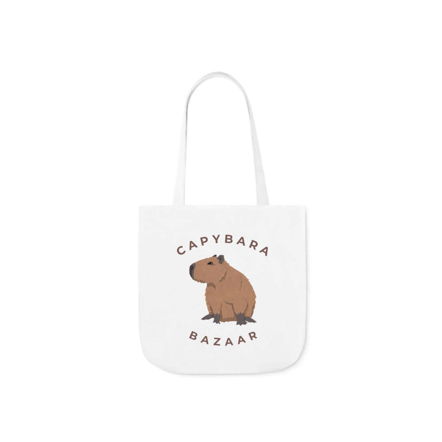 Capybara Bazaar Polyester Canvas Tote Bag (AOP)